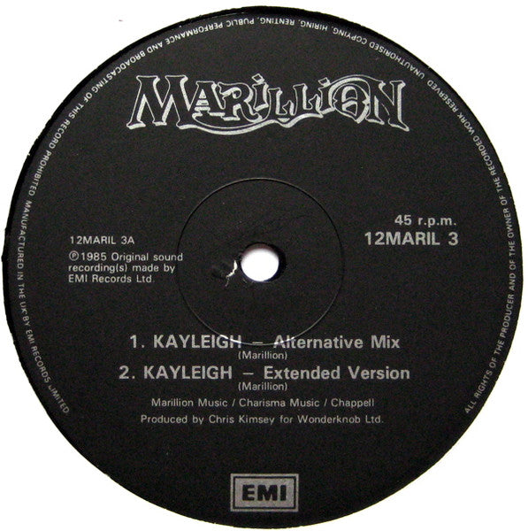 Marillion : Kayleigh (12", Single)