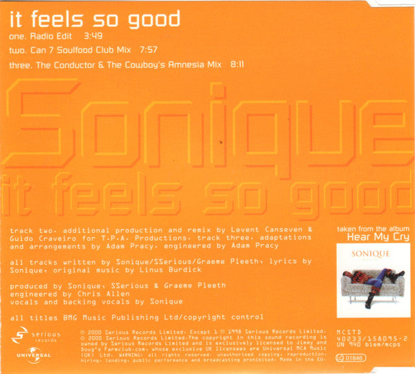 Sonique : It Feels So Good (CD, Single)