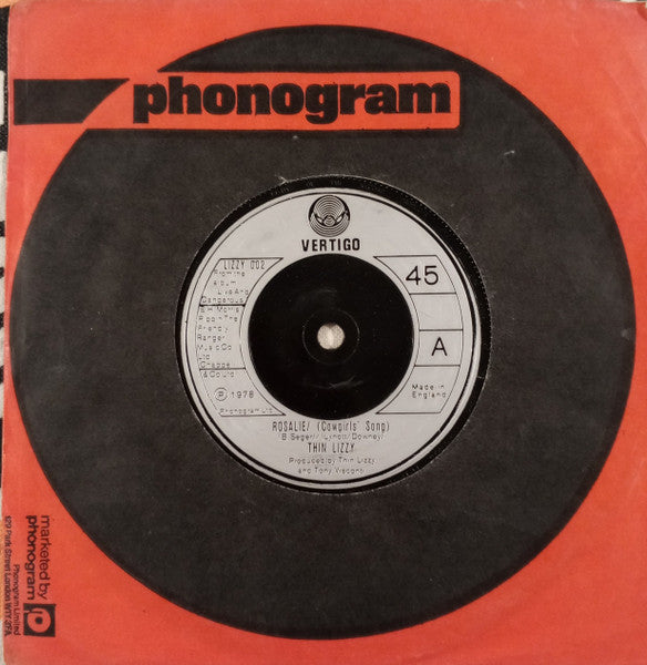 Thin Lizzy : Rosalie/ (Cowgirls' Song)  (7", Single, Com)