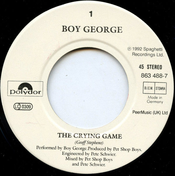 Boy George : The Crying Game (7", Single)