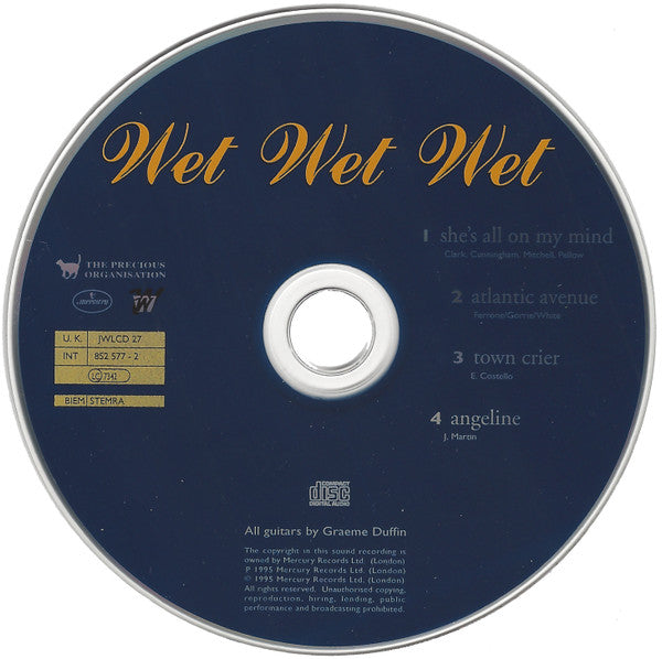 Wet Wet Wet : She's All On My Mind (CD, Single, CD1)