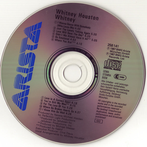 Whitney Houston : Whitney (CD, Album)