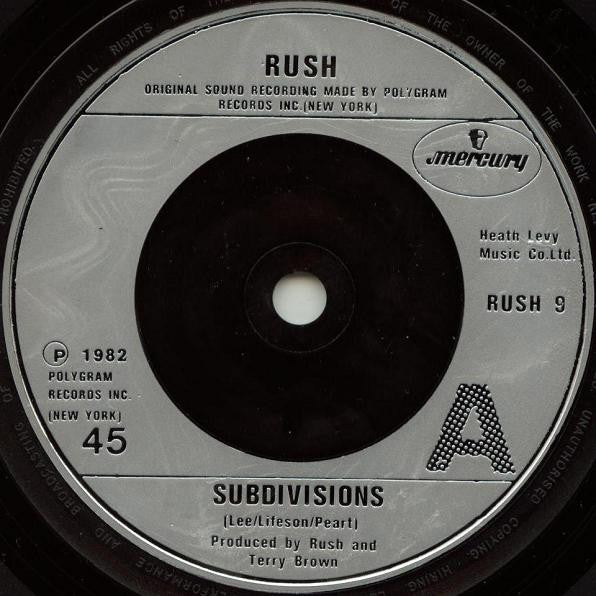 Rush : Subdivisions (7")