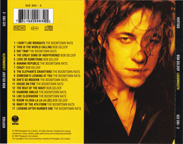 The Boomtown Rats / Bob Geldof : Loudmouth The Best Of Bob Geldof & The Boomtown Rats (CD, Comp)