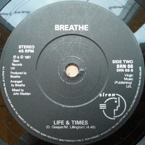 Breathe (3) : Hands To Heaven (7", Single, Bla)