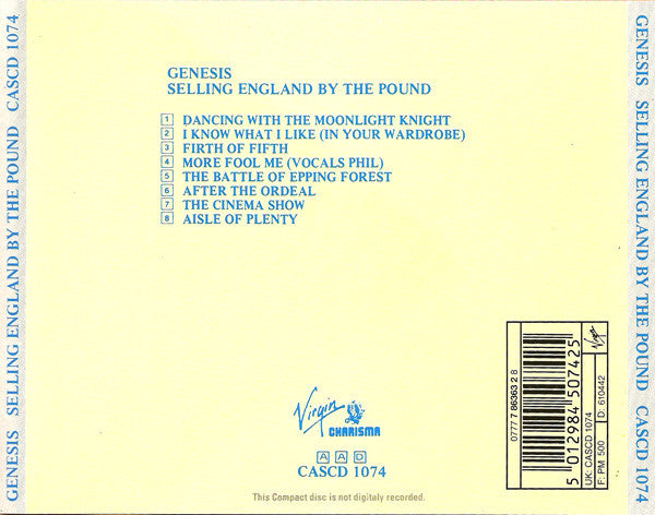 Genesis : Selling England By The Pound (CD, Album, RE)