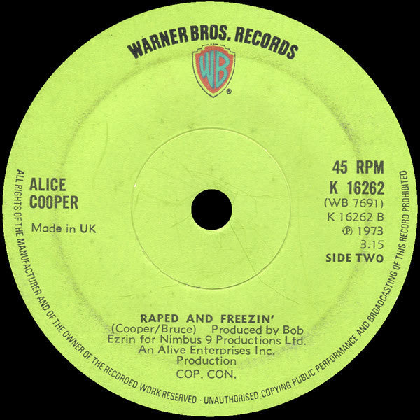 Alice Cooper : No More Mr. Nice Guy (7", Single, Sol)