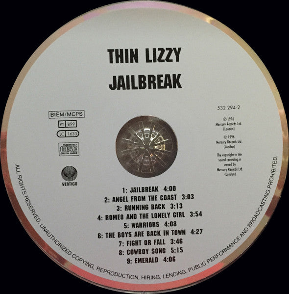 Thin Lizzy : Jailbreak (CD, Album, RE, RM)