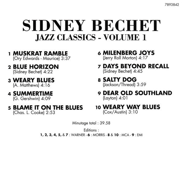 Sidney Bechet : Jazz Classics Volume 1 (CD, Album, RE)