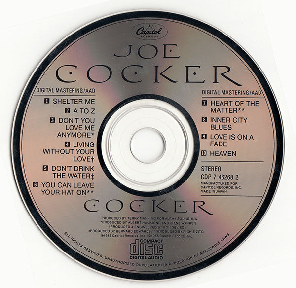 Joe Cocker : Cocker (CD, Album)