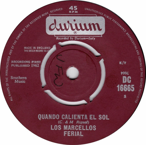 Marcello's Ferial : Quando Calienta El Sol (7")