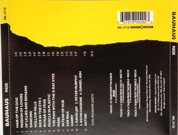 Bauhaus : Mask (CD, Album, RE)