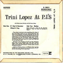 Trini Lopez : At PJ's (7", EP, Mono, Pap)