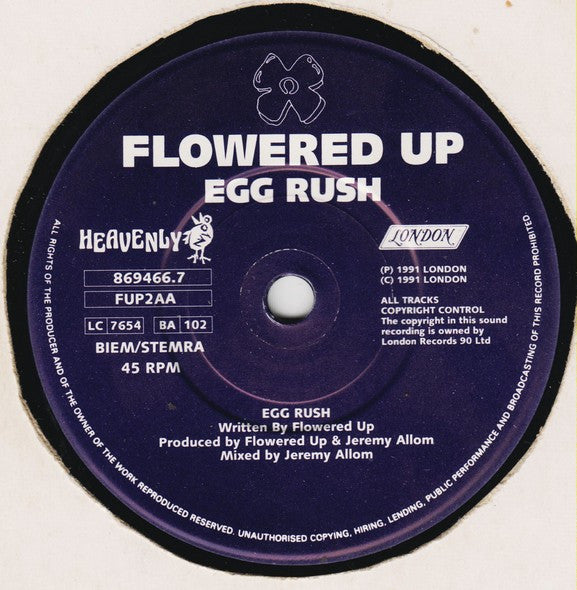 Flowered Up : It's On - Egg Rush (7", Single)