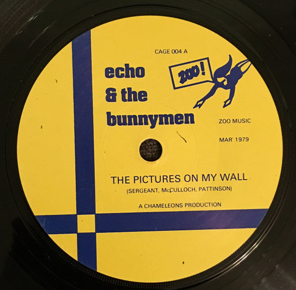 Echo & The Bunnymen : The Pictures On My Wall (7", Single, dar)