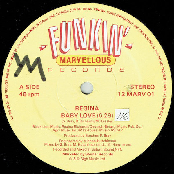 Regina (2) : Baby Love (12", Single)