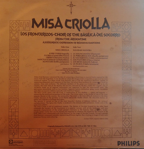 Les Troubadours Du Roi Baudouin / Los Fronterizos - Choir Of The Basilica Del Socorro* : Missa Luba / Misa Criolla (2xLP, Comp, Mono, RP)