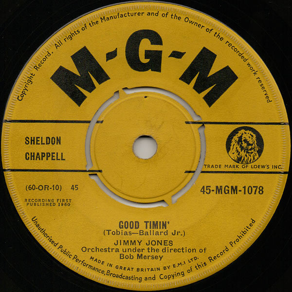 Jimmy Jones : Good Timin' (7", Single)