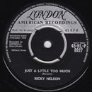Ricky Nelson (2) : Just  A Little Too Much (7", Single, 4 P)