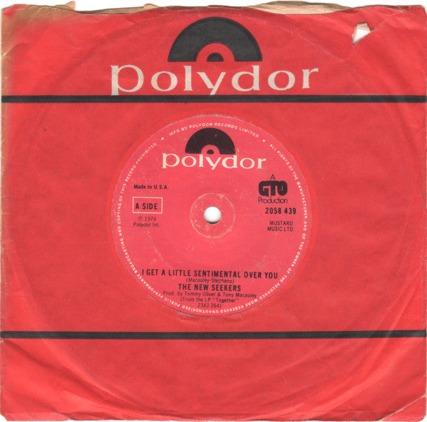 The New Seekers / Peter Paul And Marty : I Get A Little Sentimental Over You / Ride A Horse (7")