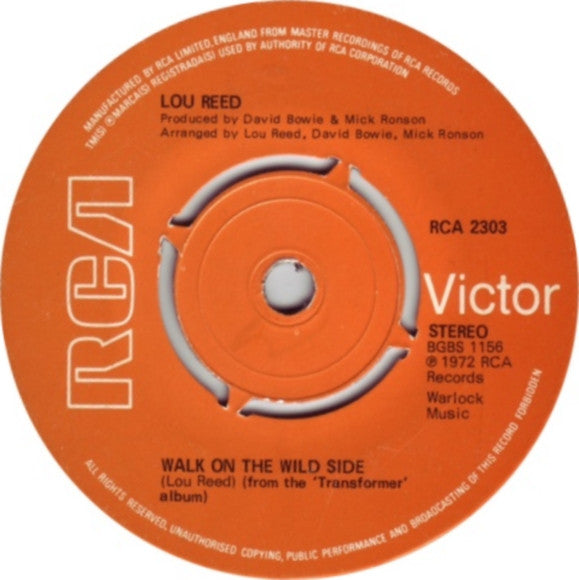 Lou Reed : Walk On The Wild Side (7", Single)