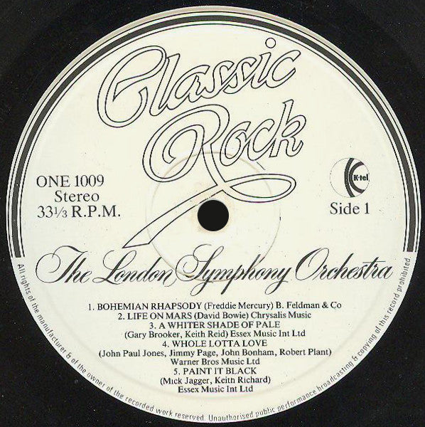 London Symphony Orchestra And The Royal Choral Society : Classic Rock (LP, Album, RE, WEA)
