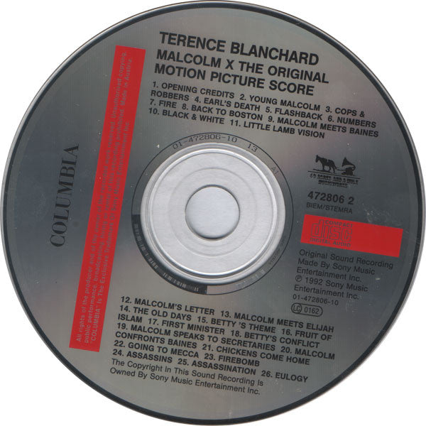 Terence Blanchard : Malcolm X: The Original Motion Picture Score (CD, Album)