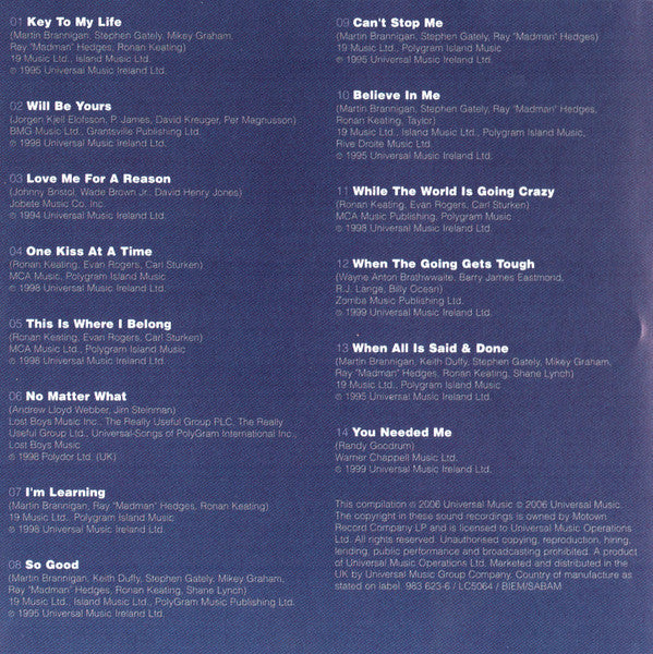 Boyzone : Key To My Life (The Collection) (CD, Comp)