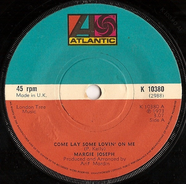 Margie Joseph : Come Lay Some Lovin' On Me / Ridin' High (7", Single, Sol)