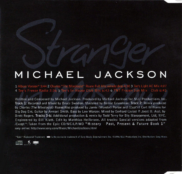 Michael Jackson : Stranger In Moscow (CD, Single, CD1)