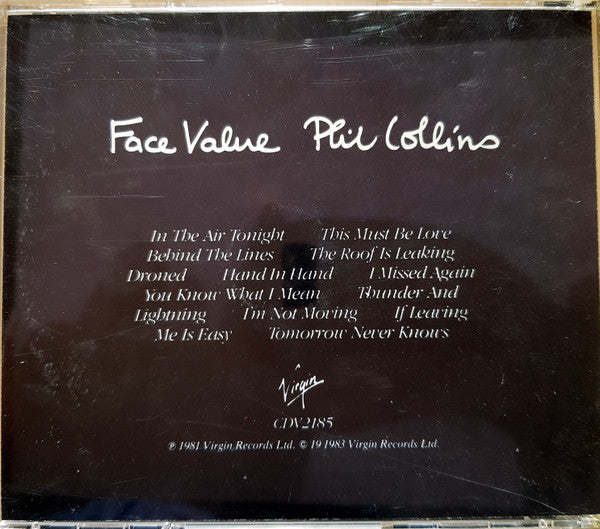 Phil Collins : Face Value (CD, Album, RE, 1st)