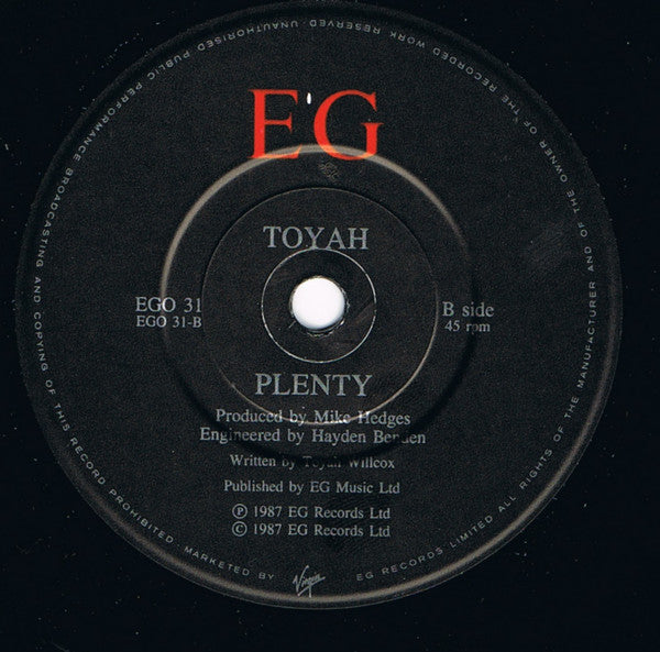 Toyah : Echo Beach (7", Single)