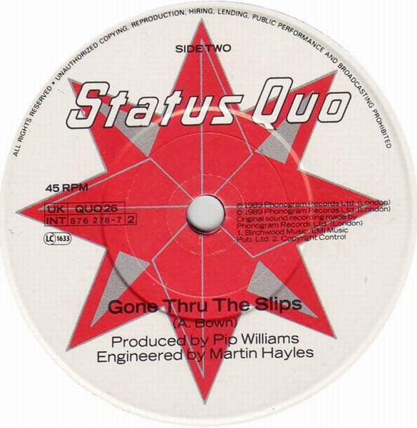 Status Quo : Not At All (7", Single, Pap)