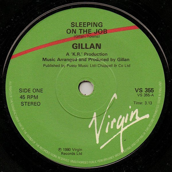 Gillan : Sleeping On The Job (7", Single)