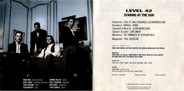 Level 42 : Staring At The Sun (CD, Album)