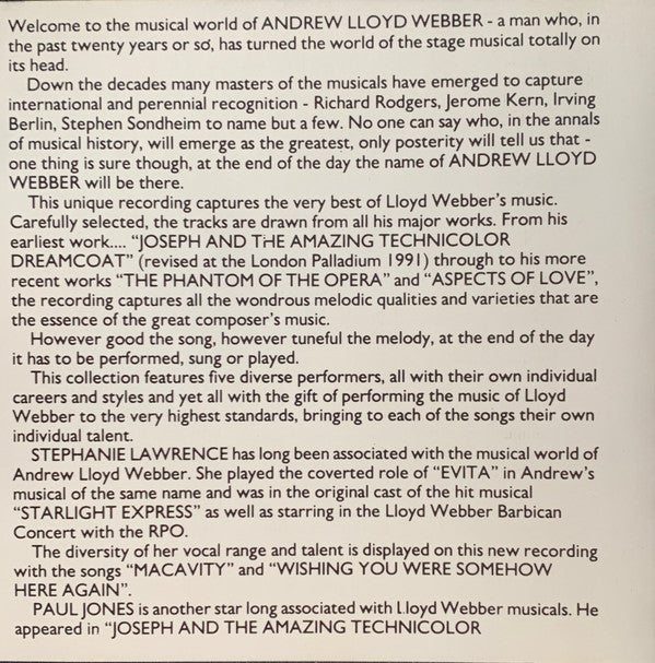 Andrew Lloyd Webber, Various : The Andrew Lloyd Webber Collection (CD, Comp)