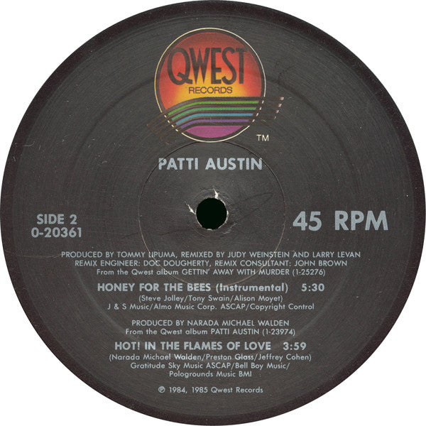 Patti Austin : Honey For The Bees (12", Maxi)