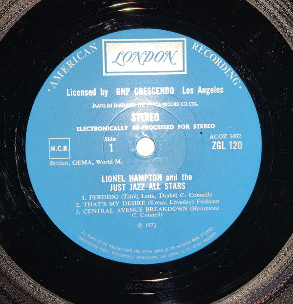 Lionel Hampton And The Just Jazz All Stars : Lionel Hampton And The Just Jazz All Stars (LP, Album)