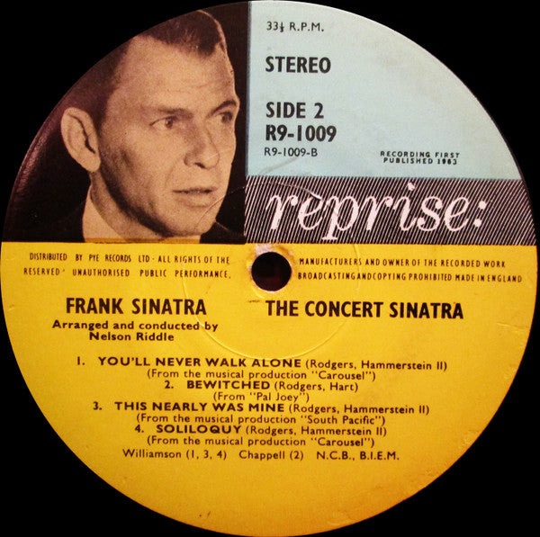Frank Sinatra : The Concert Sinatra (LP, Album)