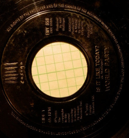 World Party : Is It Like Today? (7", Single, Jukebox)