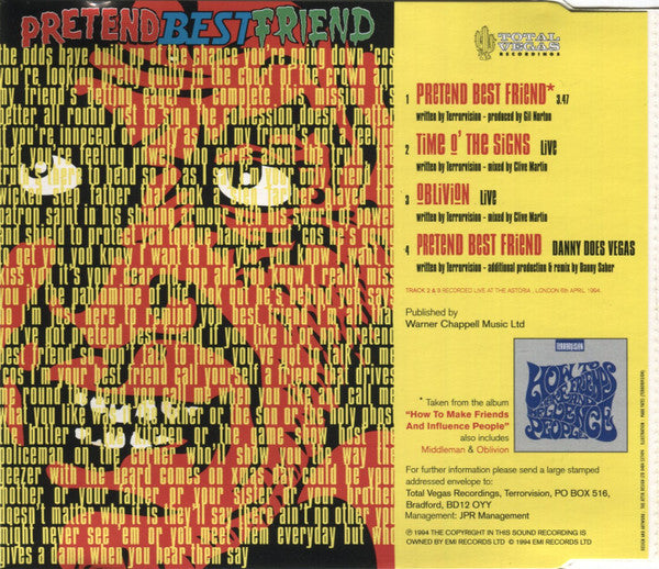 Terrorvision : Pretend Best Friend (CD, Single, CD2)