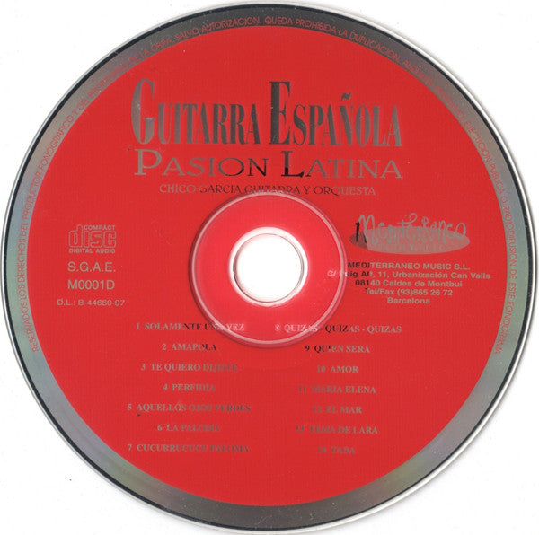 Chico Garcia Guitarra Y Orquesta : Guitarra Española - Pasion Latina (CD, Album)