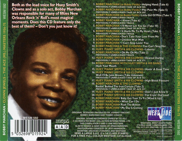 Bobby Marchan : Clown Jewels : The Ace Masters 1956-75 (CD, Comp)