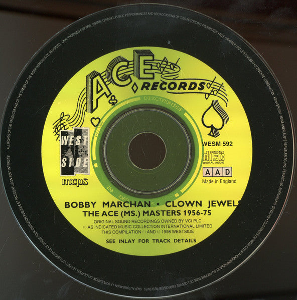 Bobby Marchan : Clown Jewels : The Ace Masters 1956-75 (CD, Comp)