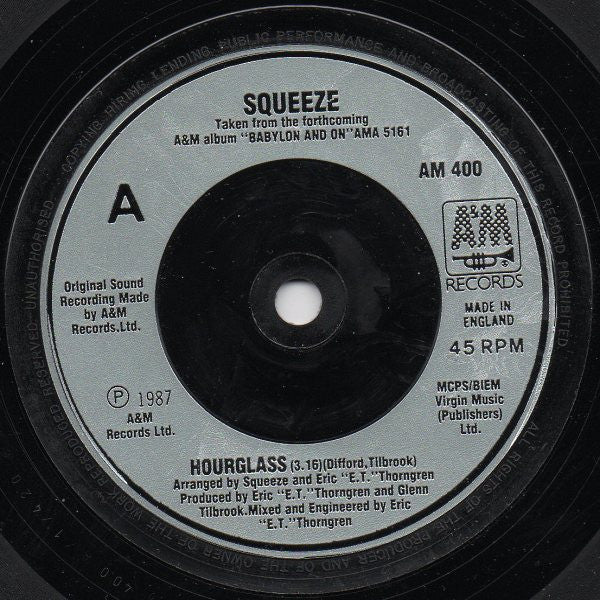 Squeeze (2) : Hourglass (7", Single, Sil)