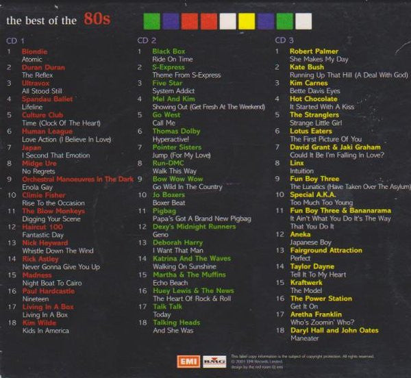 Various : The Best Of The 80s - 54 Original 80s Classics (Box + 3xCD, Comp)