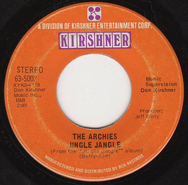 The Archies : Jingle Jangle (7", Single, Ind)