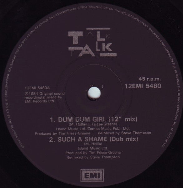 Talk Talk : Dum Dum Girl (12", Single)