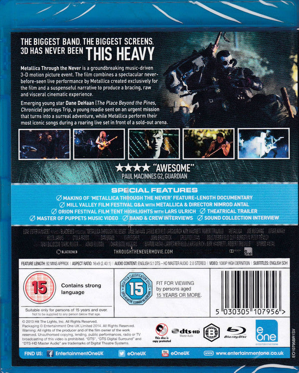 Metallica : Through The Never (2xBlu-ray, Multichannel, Sli)