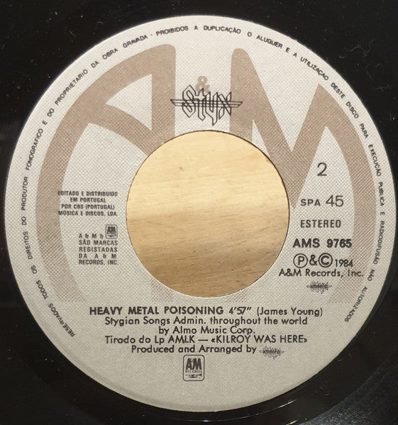 Styx : Music Time (7", Single)